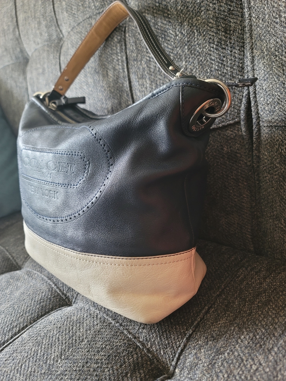 Coach Hampton Perforated Shoulder Bag With Detachable Strap - Picture 10 of 17